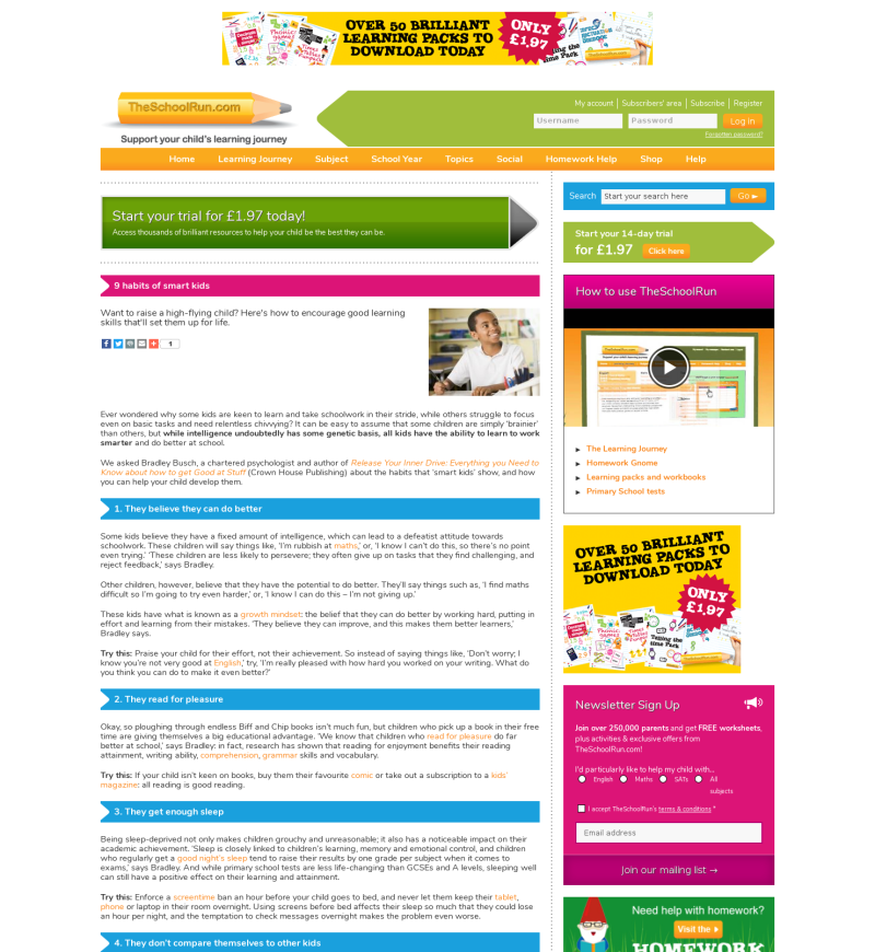 habits of smart kids